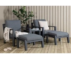 Venture Design Poilsio komplektas, Barselona, 159x84x77 cm, Juoda
