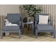 Venture Design Poilsio komplektas, Barselona, 159x84x77 cm, Juoda