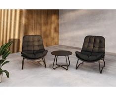 Venture Design Poilsio komplektas Cala pilkas juodas plienas