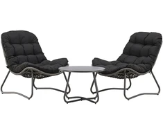 Venture Design Poilsio komplektas Cala pilkas juodas plienas