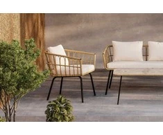 Venture Design Poilsio komplektas, rotangas, juodas