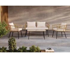 Venture Design Poilsio komplektas, rotangas, juodas