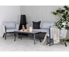Venture Design Poilsio komplektas, Virya, Sofa: 72x150 cm, Stalas: 46x120 cm, Juodas