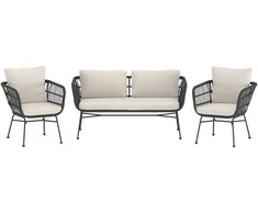 Venture Design Poilsio sofos komplektas Isola juodas rotangas