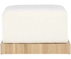 Venture Design Pufas, Ivy, 100x70x45 cm, Balta