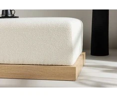 Venture Design Pufas, Ivy, 100x70x45 cm, Balta