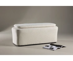 Venture Design Pufas, Laurel, 52,94x82,53x65,5 cm, Balta