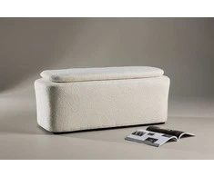 Venture Design Pufas, Laurel, 52,94x82,53x65,5 cm, Balta