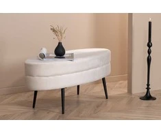 Venture Design Pufas, Otto, 100x40x41 cm, Balta