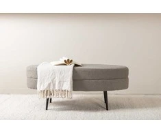 Venture Design Pufas, Otto, 100x40x41 cm, Pilkšva-pilka
