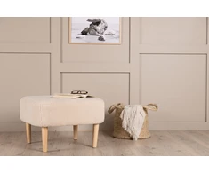 Venture Design Pufas, Salina, 59x59x40 cm, Balta