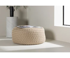Venture Design Pufas, Sam, ⌀45 cm, kreminė