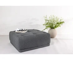 Venture Design Pufas Turin 100x40 cm Tamsiai pilkas audinys