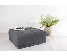 Venture Design Pufas Turin 100x40 cm Tamsiai pilkas audinys