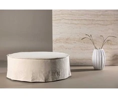 Venture Design Pufas, Vindö, ⌀101 cm, Bežinis