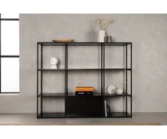 Venture Design Reljefinis stalas, Amaraillo, 35x120x150 cm, Juodas