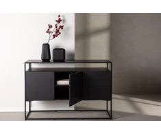 Venture Design Reljefinis stalas, Kingsport, 120x80 cm, Juodas
