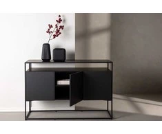 Venture Design Reljefinis stalas, Kingsport, 120x80 cm, Juodas