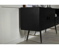 Venture Design Sandelės vienetas, auksinis, 160x80 cm, juodas