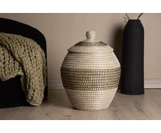 Venture Design Saugojimo krepšys, Chennai natūralios šiaudų medžiagos, ø33 cm, bėžinė