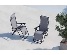 Venture Design Saulės gultas Vulcano 44x50x42,5 cm Pilkas plienas