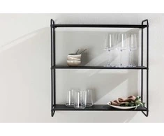 Venture Design Sieninis lentynas, Lyon, 62x63 cm, Juodas