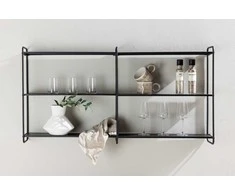 Venture Design Sieninis lentynas, Lyon, 122x63 cm, Juodas
