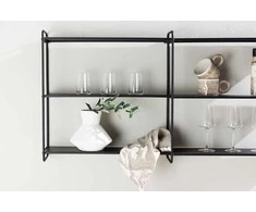 Venture Design Sieninis lentynas, Lyon, 122x63 cm, Juodas
