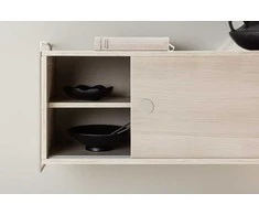 Venture Design Sieninis spintelė, Paryžius, 121x35x48 cm, Balta