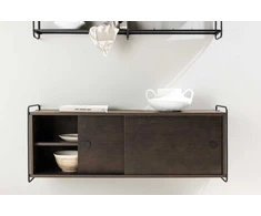 Venture Design Sieninis spintelis, Paryžius, 121x35x48 cm, Tamsiai rudas