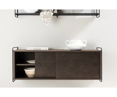 Venture Design Sieninis spintelis, Paryžius, 121x35x48 cm, Tamsiai rudas
