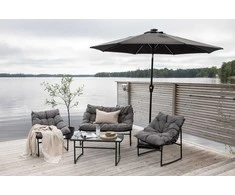 Venture Design Skėtis, Sabal su LED apšvietimu, 270 cm, Juodas