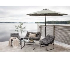 Venture Design Skėtis su LED apšvietimu, Sabal, 270 cm, Pilka