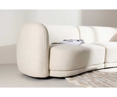 Venture Design Sofa, Cielo 3-vietės, 91x268x80 cm, kreminė
