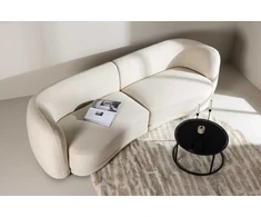 Venture Design Sofa, Cielo 3-vietės, 91x268x80 cm, kreminė