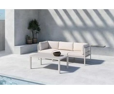 Venture Design Sofa komplektas Copacabana su stalu, smėlio spalvos