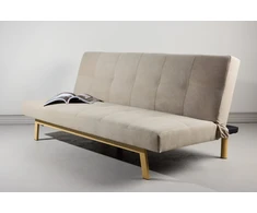 Venture Design Sofa-lova Bodil, smėlio spalvos linas, plieno rėmas