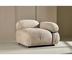 Venture Design Sofa Mika Modulinė Kampinė Kairė 68x64x45 cm Smėlio spalvos