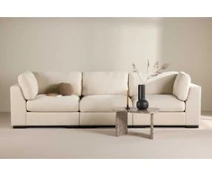 Venture Design Sofa Salerno 227x67 cm Smėlio spalvos poliesteris