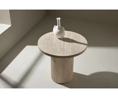 Venture Design Sofa staliukas 50x45 cm, smėlio spalvos, MDF