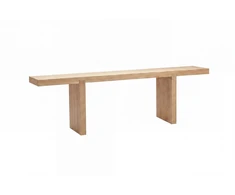 Venture Design Sofa staliukas Yakunik 120x38 cm, gummedis, natūralus MDF