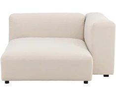 Venture Design Sofa su chaise longue Mavi 105x142 cm smėlio spalvos linas
