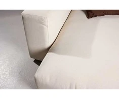 Venture Design Sofa su chaise longue Mavi 105x142 cm smėlio spalvos linas