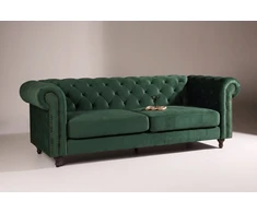 Venture Design Sofa Velvet, 3 vietų, samanų žalio aksomo audinys