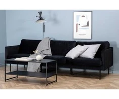 Venture Design Sofa, Zoom 3 vietų, 262x54x80 cm, Juoda