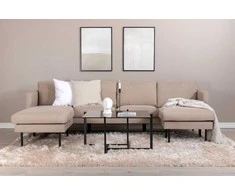Venture Design Sofa, Zoom U-sofa, 260x154 cm, Bežinis