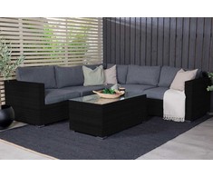 Venture Design Sofos grupė, „Amazon Modulsofa“, 237x237 cm, juoda