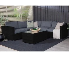 Venture Design Sofos grupė, „Amazon Modulsofa“, 237x237 cm, juoda