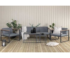Venture Design Sofos komplektas, Dakar, 188x80 cm, Juoda/Pilka