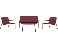 Venture Design Sofos komplektas Fourni, burgundiškos spalvos